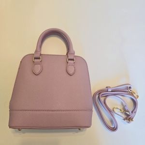 KAYLA+AVA Lavender Purple Satchel Saffiano Vegan Leather Rose Gold Handbag